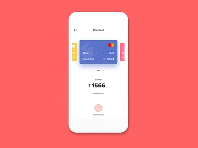 Daily UI - #002 002 checkout credit card dailyui payments touch id