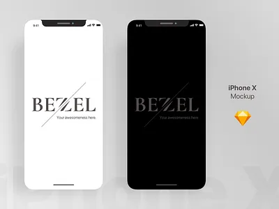 iPhone X Mockup - Sketch Freebie iphone iphone mockup iphone x mobile mockup mockup