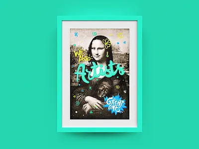 Deloitte Digital Frame #03 - Mona Lisa colors frame illustration mona lisa photoshop type