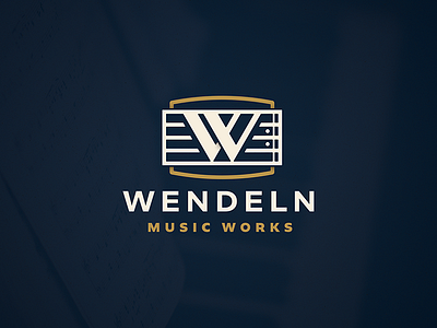 Wendeln Music Works logo logo mark music music staff w