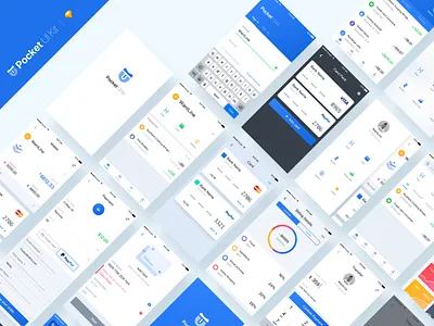 Pocket UI Kit app epicpxls fintech ios mobile pocket sketch ui uikit wantline