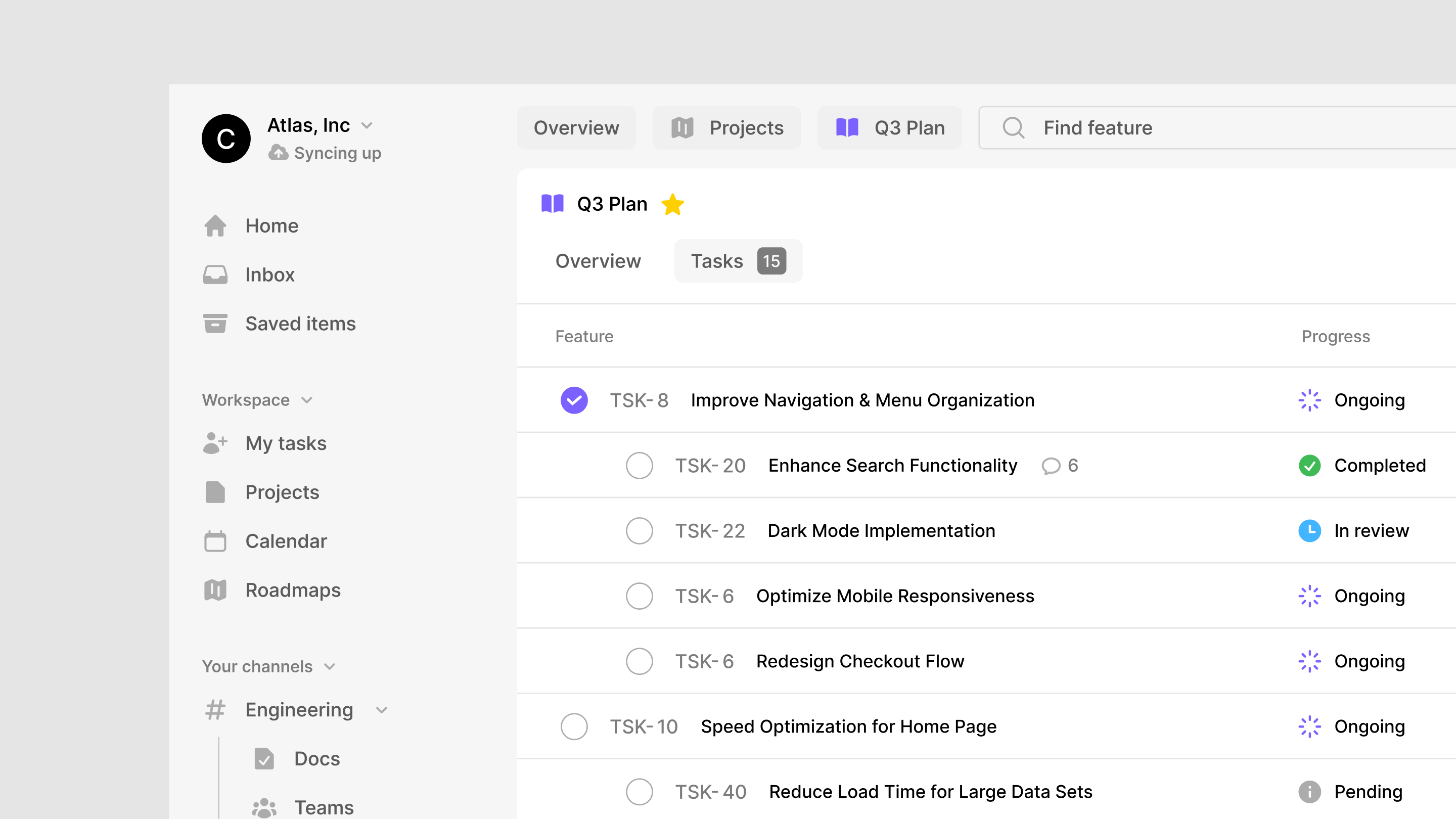 Feature Issue Tracker atlassian issue tracker jira linear planner project tracker roadmap