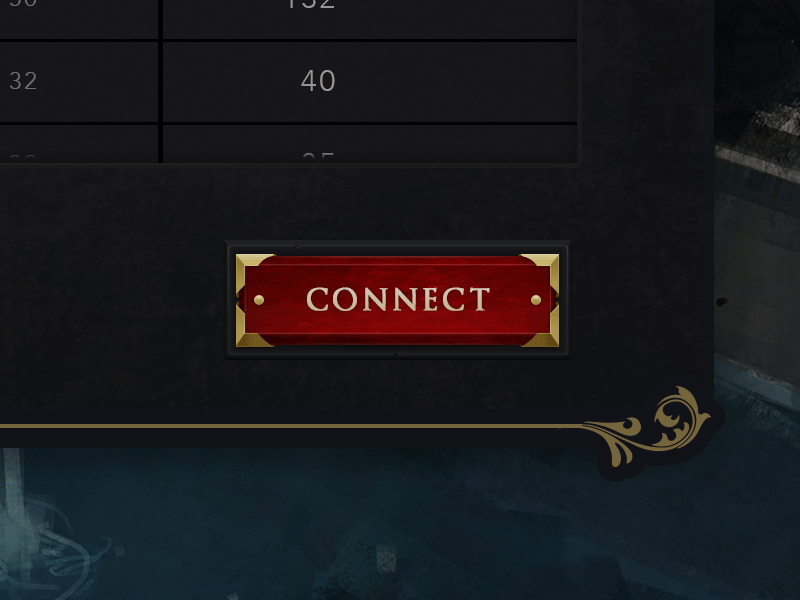 Connect Button button connect decor game gold imperial red royal ruby server stone vintage