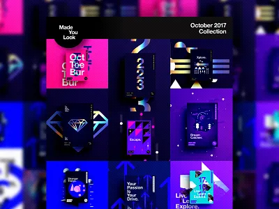 👁Made You Look👁 | October 2017 Collection 2017 beautiful color design positive poster postereveryday swiss typography