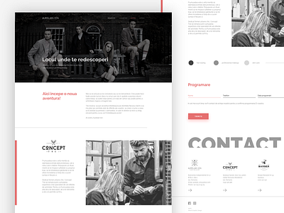 Web Design for a Hairdresser clean design functional hairdresser simple design sketch app web design