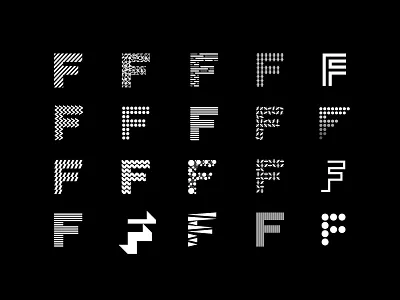 F that black f flexible identity mark white