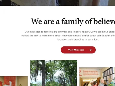 Church Website landing page web