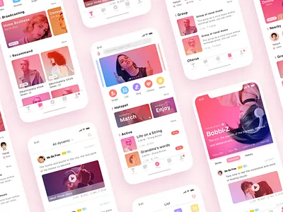 Music App music／pink／interface