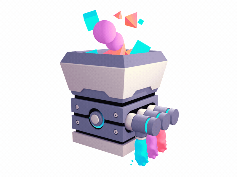 Code Converter Device 3d animation c4d device future geometric loop machine sci fi