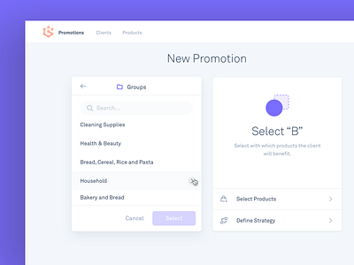 Geohub - New Promotion admin app cards dashboard design interface list ui ux web