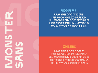 Monster Sans custom type fun organic playful typography