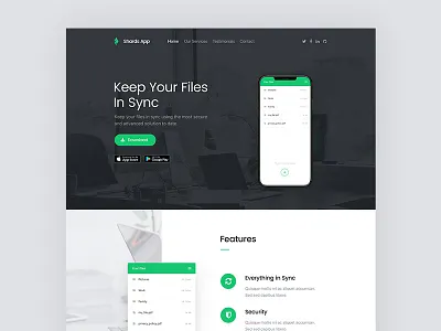 Shards — App Promo Page app bootstrap free landing page page promo ui ui kit ux