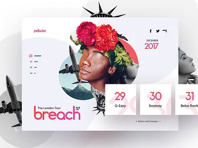 Experimental 🎤10/40: Nebular Breach 57 Concept 3d art concert futuristic music photoshop ui