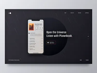 New Mobile App Website Design: WIP application audiobook concept ios landing mobile app product space startup ux ui zajno