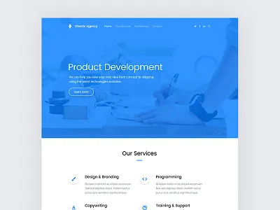 Shards — Agency Landing Page bootstrap free freebie kit styleguide ui ui kit