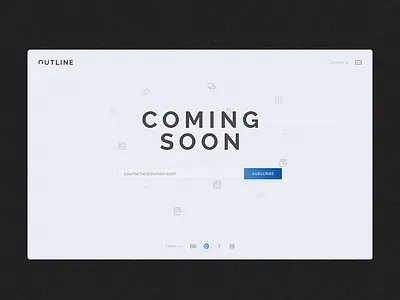 UI for newsletter subscription clean coming soon minimalistic newsletter subscribe ui user interface ux web design web interface