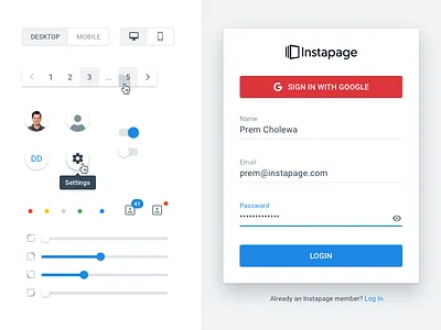 Mr White Ui Kit Components alert components designer icons material design modal product sliders thumbs ui user interface visual