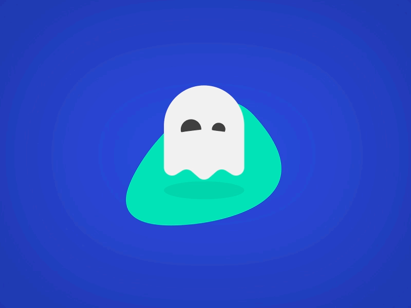 Ghost Error 404 500 cute error flat ghost illustration kawaii lottie oups