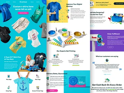 Real Thread Website branding icons illustration landing page marketing site single page website design