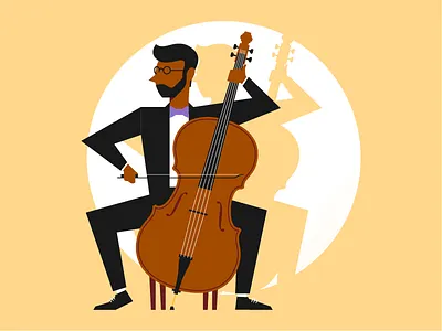 Character Ph-illo-harmonic bassoon cello character clarinet illustration music orchesta symphony trombone violin