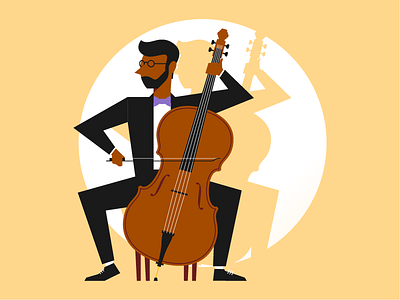 Character Ph-illo-harmonic bassoon cello character clarinet illustration music orchesta symphony trombone violin