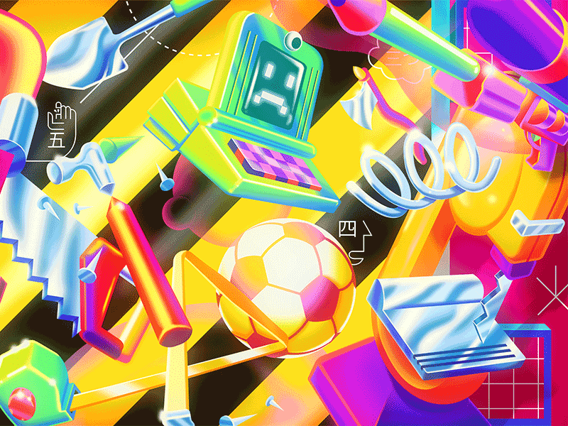 The Right Way to Respond to Feature Requests 90s animation color editorial intercom memphis motion object postmodern