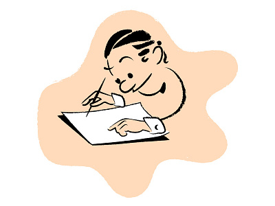 Some cartoons for my website brush chalk illustration sketch stroke