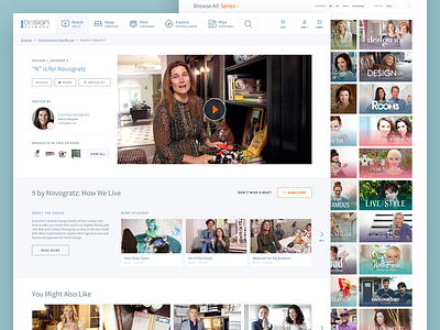 TDN Watch blue furniture play source sans pro tv tv series ui ux video watch website