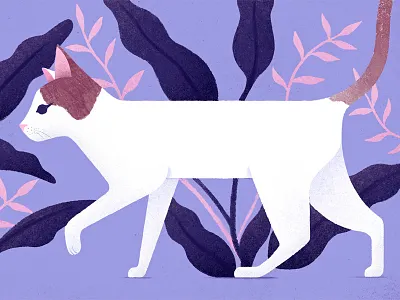 Lilo cat feline floral kitten