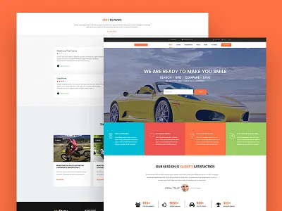 Automobile Website Design automobile automobile company car agency car shop car website cars landing page web design
