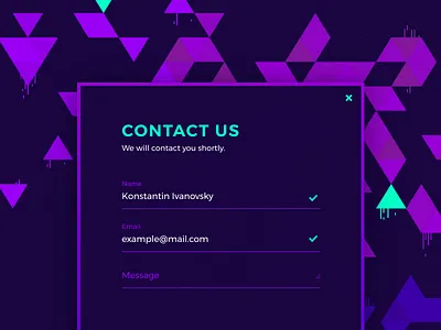 #003 Form contact field figma form input send triangle web