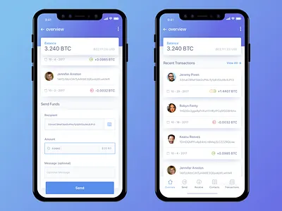 Bitcoin Wallet app bitcoin currency design finance iphone10 iphonex product design ui ux
