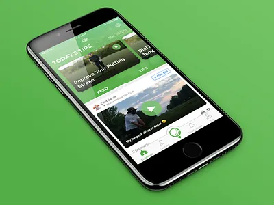 Swing by Swing iOS Redesign app flat golf app gps ios sketch ui