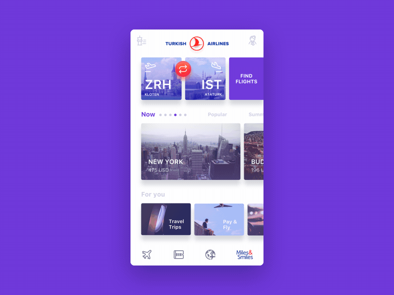 Turkish Airlines Booking App Redesign - Select Date airline airplane app booking flight mobile turkish airline