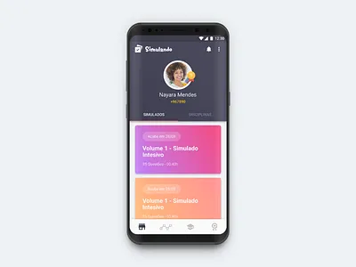 Simulando App app education interface project startup ui ux