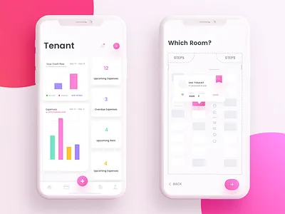 Tenant Management account dashboard features house ios landlord minimal room setting tenant ui
