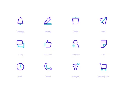 Icon design app design dichromatic icon series