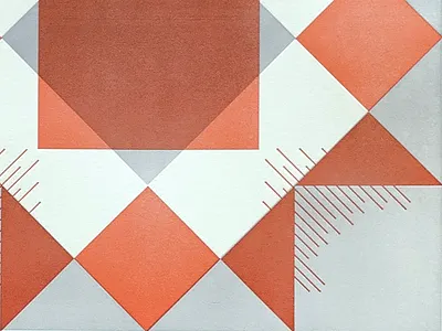 2-Color Letterpress Quilt Square geometric letterpress purple quilt red