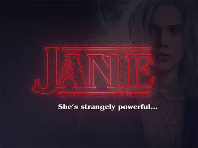 She's strangely powerful... 11 jane logo logotype millie scifi stranger stranger things things type