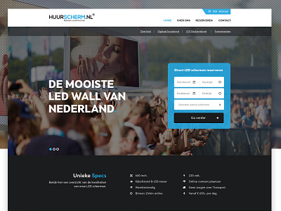 Huurscherm design groningen led rpublic screen wall web website wordpress
