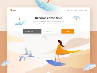Dreams - landing page