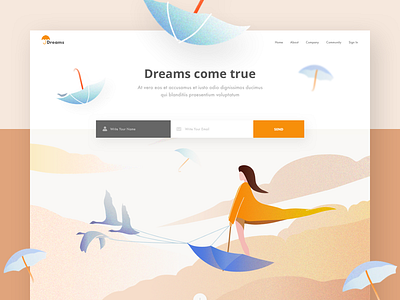 Dreams - landing page