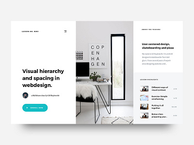 My First Skillshare Class design hierarchy learning minimal skillshare spacing teach ui user experience user interface ux webdesign