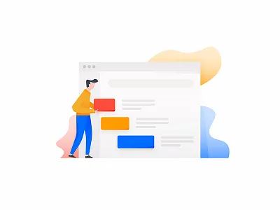 Layout character chart icon iconography illustration person search ui ux web