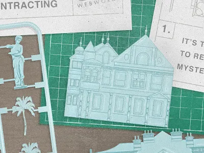 Winchester Mystery House blog house illustration instructions kit model post texture vector winchester