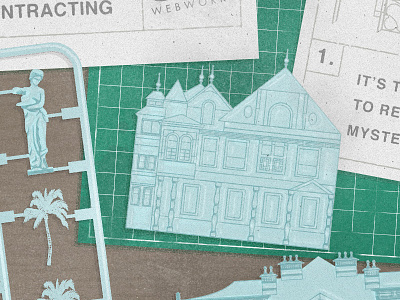 Winchester Mystery House blog house illustration instructions kit model post texture vector winchester