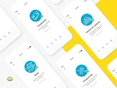 Some illustrations we made for Mercado Puntos badges color design ecommerce illustration loyalty loyalty program mobile