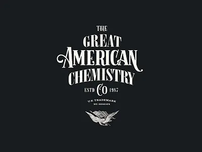 The Great American Chemistry Co. america cannabis chemistry lettering logo typography