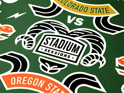 Colorado State University beavers colorado colorado state university csu illustration osu poster rams screen print