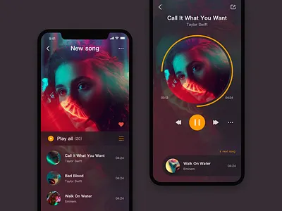 Daily exercise 5/100 days-Music application-Iphone X color music,iphonex!
